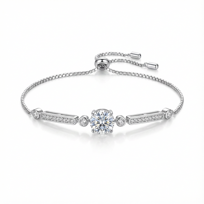 Bracelet Mabel Adjustable in Moissanite