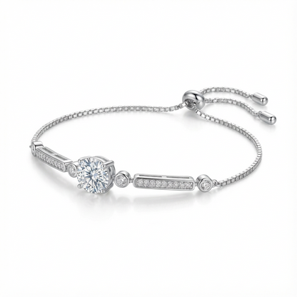 Bracelet Mabel Adjustable in Moissanite