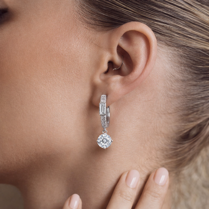 Lumière Crystal Pavé Hoop Earrings