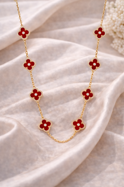 Mabel Clover Eight Full Pavé – Red