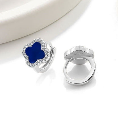 Fortuna Single Clover Pavé Earrings