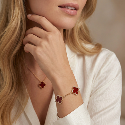 Fortuna Five Clover Pavé Bracelet