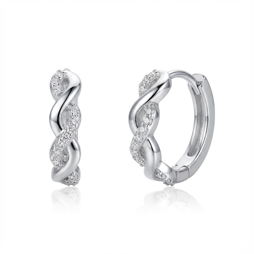 Lumière Infinity Pavé Hoop Earrings