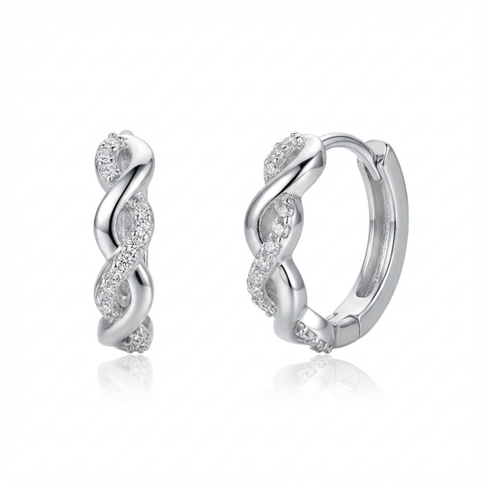 Lumière Infinity Pavé Hoop Earrings