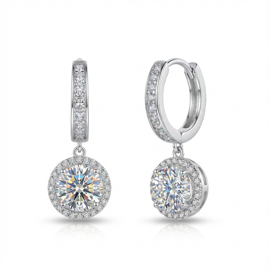 Lumière Detailed Halo Drop Earrings