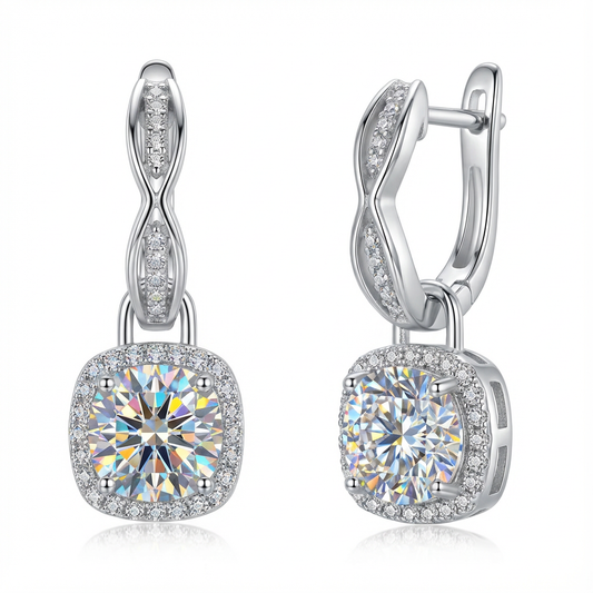 Lumière Sculpted Halo Drop Earrings