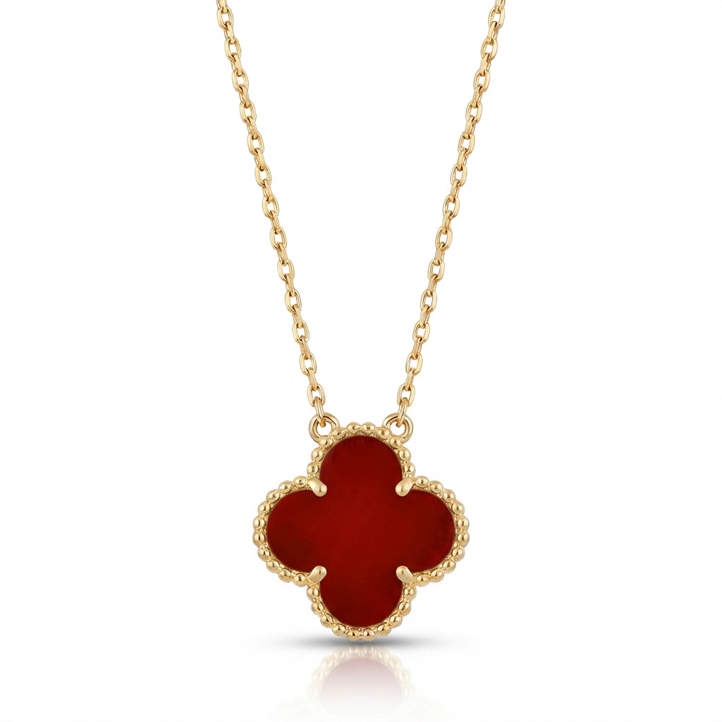 Fortuna Clover Medallion Necklace