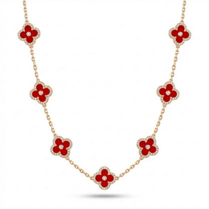 Mabel Clover Eight Full Pavé – Red