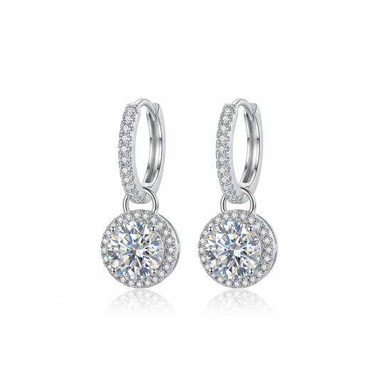 Lumière Classic Halo Drop Earrings