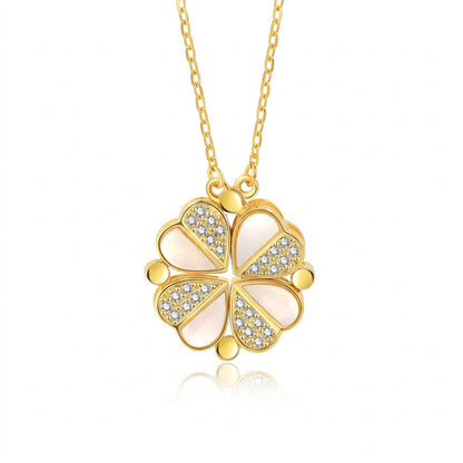 Fortuna Radiance Necklace Pavé Clover Pendant