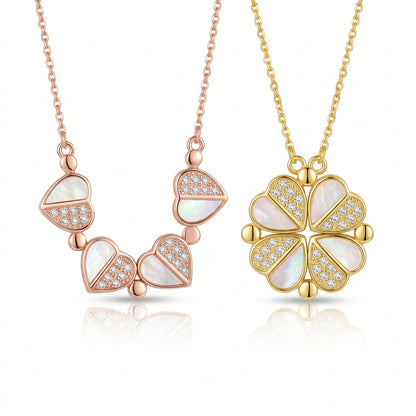 Fortuna Radiance Necklace Pavé Clover Pendant