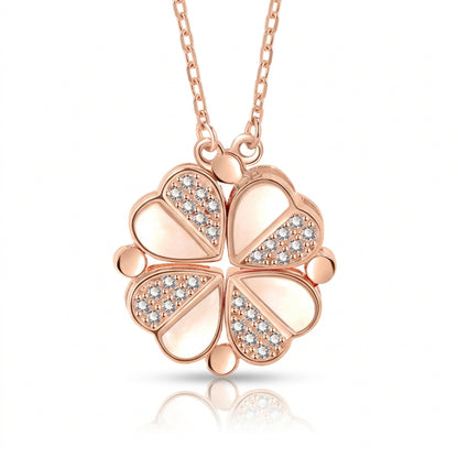 Fortuna Radiance Necklace Pavé Clover Pendant