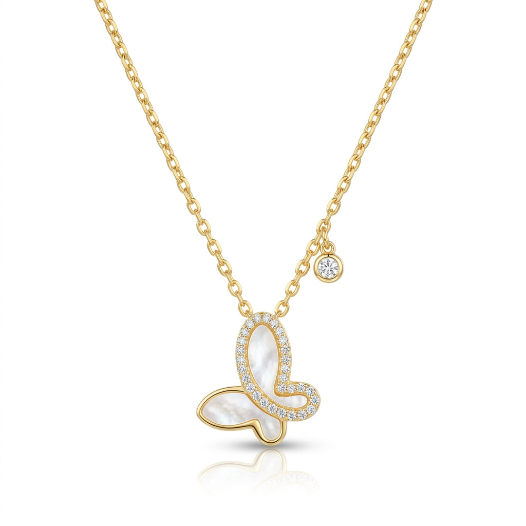 Auréa Flutter Necklace Butterfly Pavé Necklace