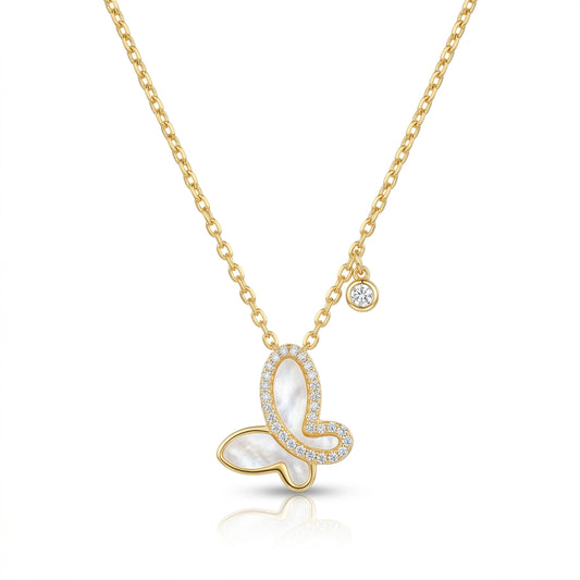 Auréa Flutter Necklace Butterfly Pavé Necklace