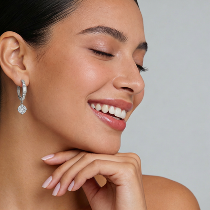 Lumière Crystal Pavé Hoop Earrings