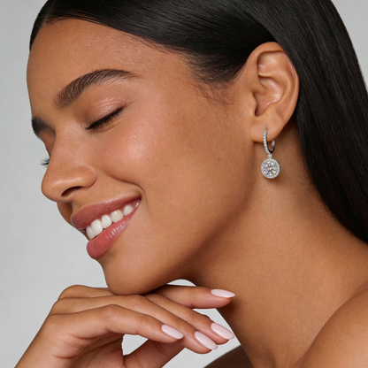 Lumière Decorative Halo Drop Earrings