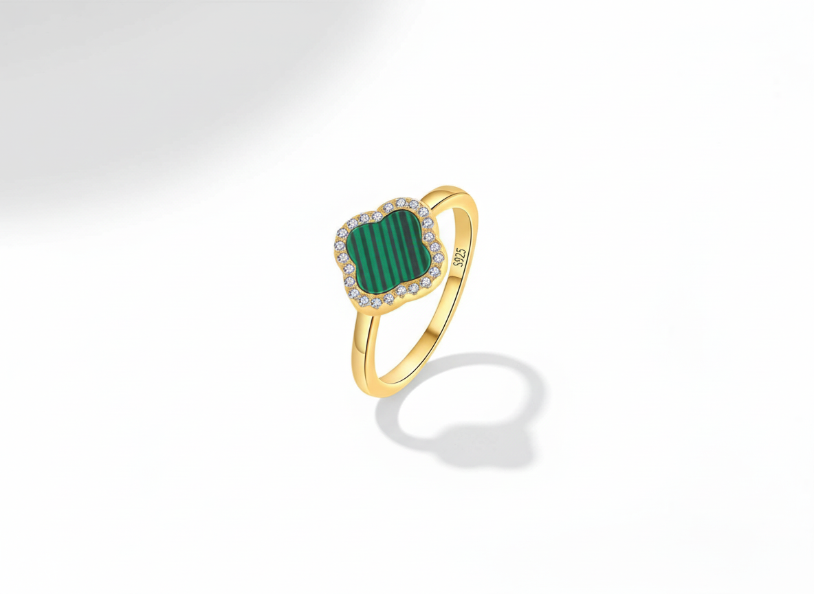 Mabel Clover Pavé - Ring Gold Collection